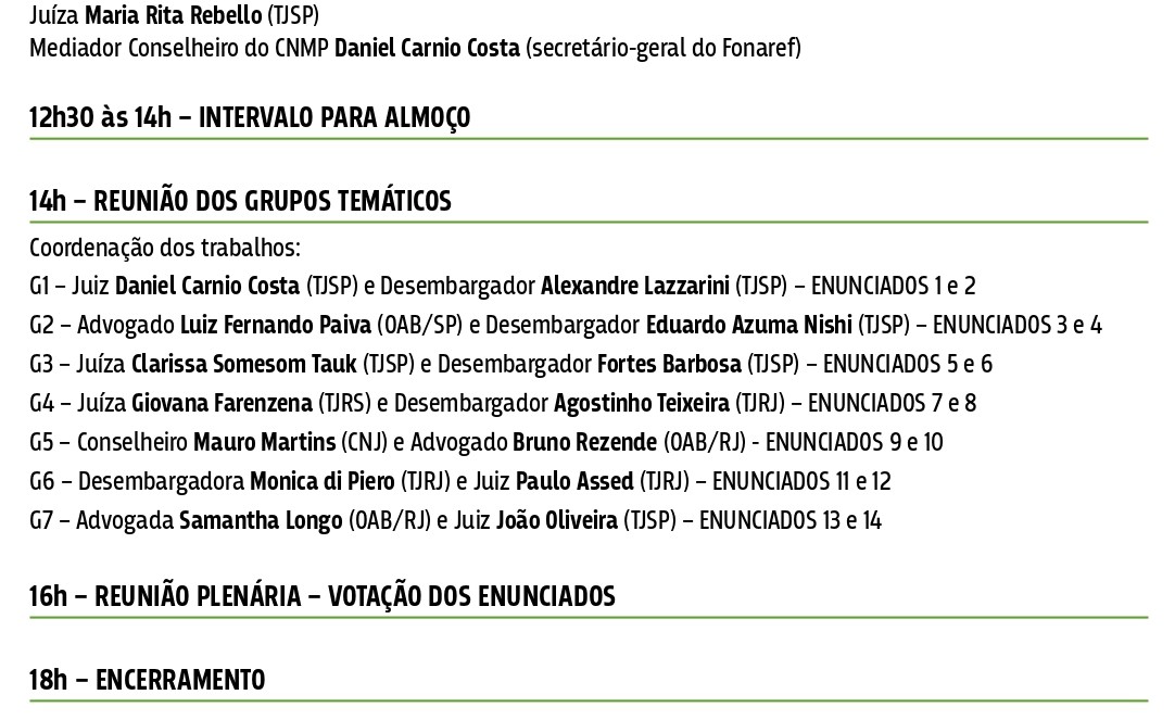 Magistrados do Rio participarão do 1º Congresso do Fonaref em Brasília