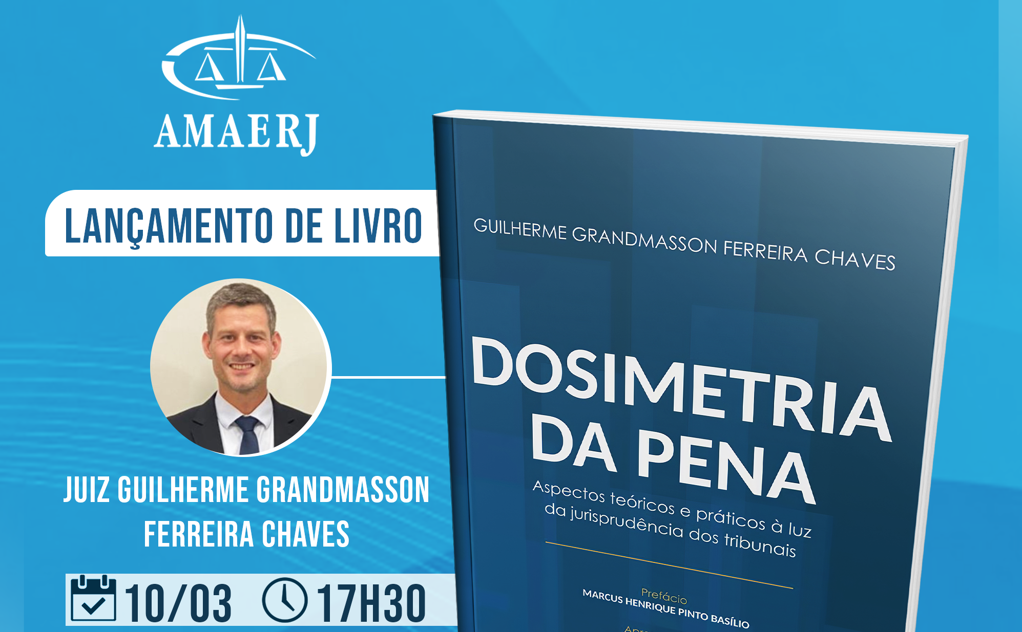 AMAERJ sediará lançamento de livro do juiz Guilherme Grandmasson