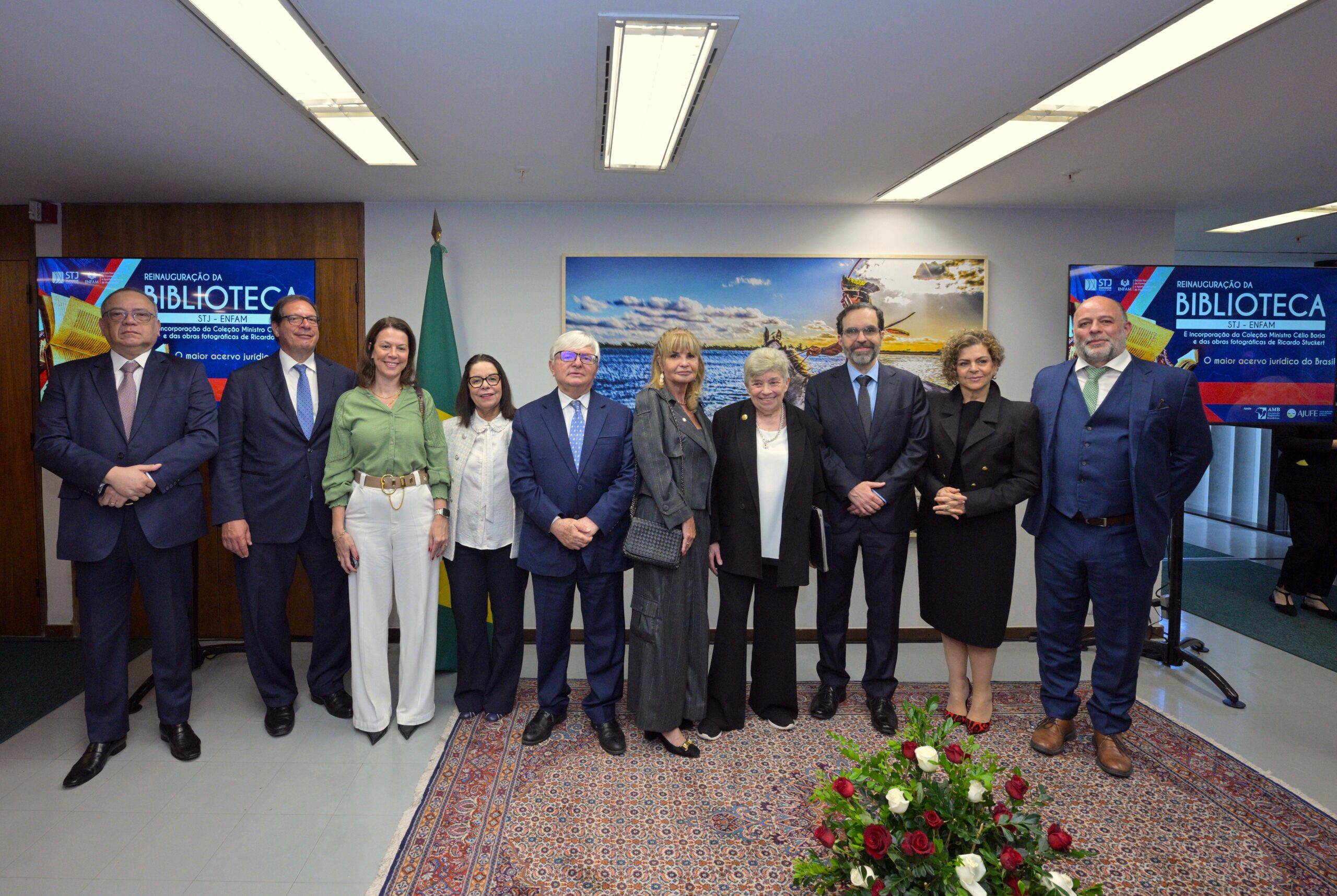 Presidente Eunice Haddad prestigia reinauguração da biblioteca do STJ e da Enfam